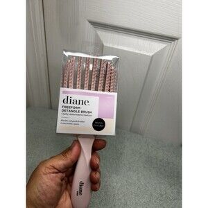 Diane Freeform Detangle Brush Pink for Curly, Straight & Fragile Hair D1909